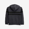 X RAY Boy's Hooded Flannel Lined Full Zip Sweater With Stripes - 2 of 3
