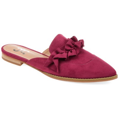 Journee Collection Womens Kessie Slip On Pointed Toe Mules Flats