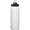 Elvira 32oz Vacuum Insulated Stainless Steel Water Bottle with Straw & Spout Lids White-Black