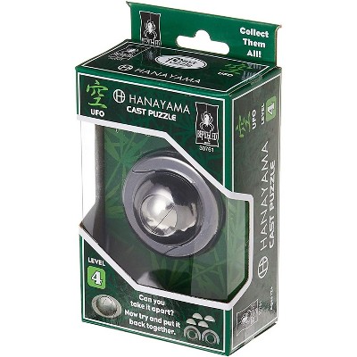 University Games Hanayama Level 4 Cast Metal Brain Teaser Puzzle | UFO