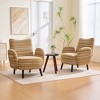 Upholstered Accent Chair Modern Armchair Cozy Reading Chair with Ergonomic Backrest & Storage Pocket - ModernLuxe - 2 of 4
