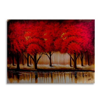 Trademark Fine Art - Masters Fine Art 'Parade Of Red Trees Ii'