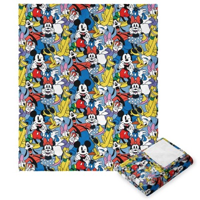 Disney Mickey Mouse All The Friends Silk Touch Throw Blanket 50x60 Inches