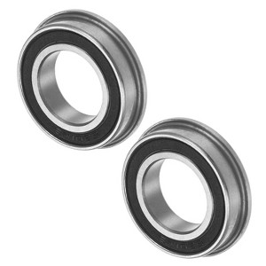 Unique Bargains Chrome Steel Rubber Shielded Flanged Ball Bearing - 1 of 4