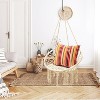 Gulches Hammocks: Nordic Style Hanging Macrame Chair with Handwoven Backrest - 3 of 4