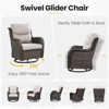 Outdoor Swivel Rocker Patio Chairs - 360 Degree Swivel Glider Seating Wicker Rocking Chairs Set of 2 with High Back for Porch Balcony Deck - 4 of 4