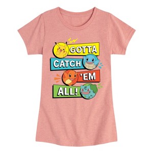Girls' - Pokémon - Partners Gcea Grid Fitted Short Sleeve Graphic T-Shirt - 1 of 4