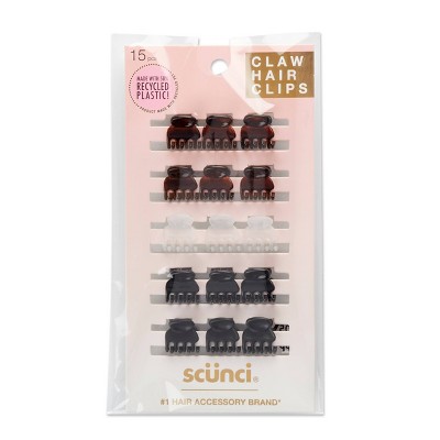 Scünci No-slip Grip Thin Plastic Headbands - Black/brown/mixed