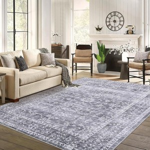 Vintage Old Carpet, Machine Washable Non-Slip Hairless, Foldable Floor Mat, Living Room, Bedroom, Dormitory - 1 of 4