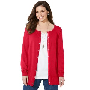 Catherines Women's Plus Size The Timeless Cardigan - 1 of 4