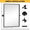 Dovelina Metal Frame Pivot Bathroom Vanity Mirror - 4 of 4