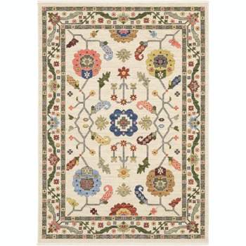 Oriental Weavers Lucca Traditional Rug 5506W in Ivory Rectangle 7' 10" X 11 ' 1"