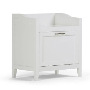 21.7"x24.2" Hayes Storage Hamper White - WyndenHall - 1 of 4