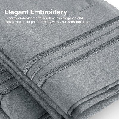 Steel Blue Twin Size Microfiber Deep Pocket Sheet Set