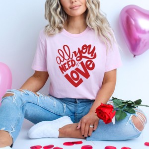 Simply Sage Market Women's All You Need Is Love Short Sleeve Graphic Tee - 1 of 4