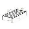 Twin/Full/Queen Metal Platform Bed, Sturdy Steel Slats, No Box Spring Needed, Large Storage, Noise, Free and Easy Assembly, Black - 2 of 4
