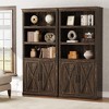5 Tier Book case with Cabinet,Farmhouse Book Shelf w/Storage Doors, Tall Wooden 5 Shelf Case for Home Office, Living Room, Bed Room - 3 of 4