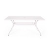 Outdoor Dining Table, Metal Rectangle Dining Table With Umbrella Hole, Outdoor Furniture, Weather Resistant Cast Aluminum Patio Table - 4 of 4