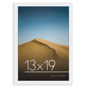 Americanflat 13x19 Picture Frame in White - Composite Wood with Shatter Resistant Glass - Wall Mounted Horizontal and Vertical Formats - 1 of 4