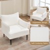 Accent Chair Mid-Century Modern Chair Upholstered Lounge Arm Chair with Solid Wood Frame & Soft Cushion for Living Room, Bedroom - 3 of 4