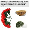 Artificial Outdoor Bougainvillea Flowers with Brown Basket Set of 2 - 4 of 4