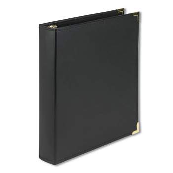 Samsill Classic Collection Ring Binder, 3 Rings, 1.5" Capacity, 11 x 8.5, Black