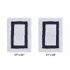 Hotel 2 PC Bath Rug 100% Premium Cotton Tufted Weave Two Tone Reversible Bathroom Rug, Super Soft Absorbent, Machine Washable Bath Mat - 2 of 4