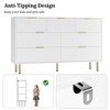 Acekool 7-Drawer Fluted Dresser with Gold Handles, Modern Storage Chest Organizer for Bedroom, Living Room, Hallway - 4 of 4