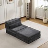 Whisen Modern Compression Loveseat, Convertible Floor Sofa Bed,DIY Boneless Modular Sectional Couch, No Assembly Required - 3 of 4