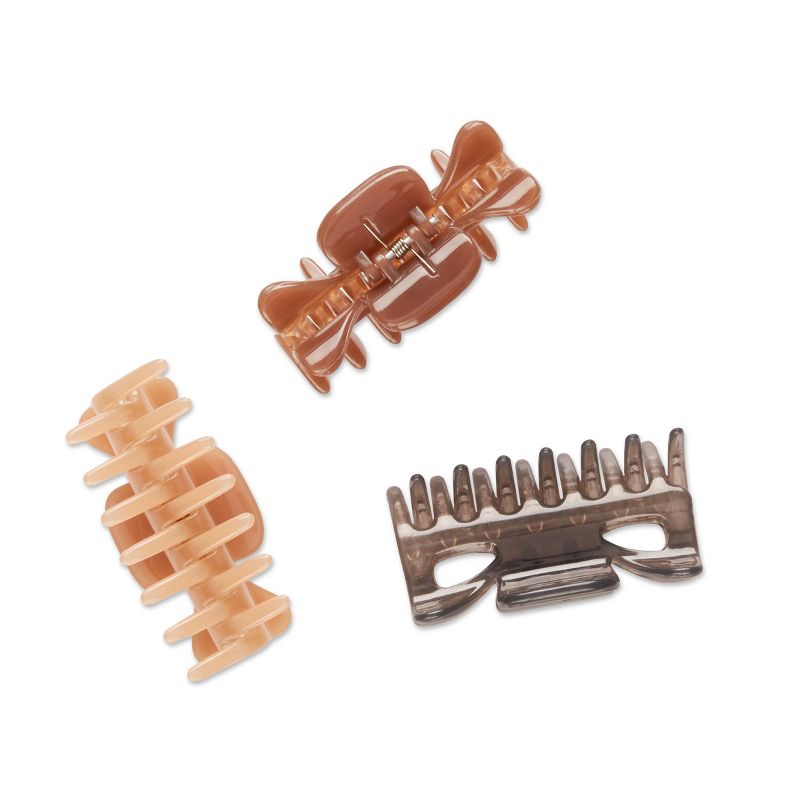 sc&#252;nci No-Slip Grip Recycled Claw Clips - Neutral - All Hair - 3pk, 4 of 6