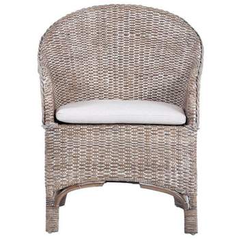 Antonia Accent Chair W/ Cushion - White/Grey White Wash - Safavieh.