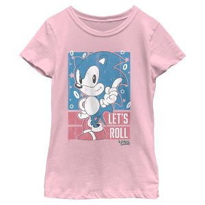 Girls Sonic the Hedgehog Let's Roll Distressed T Shirt - 1 of 4