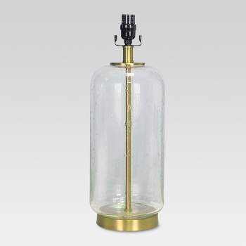 Bubble Glass with Brass Detail Large Lamp Base Clear - Threshold™