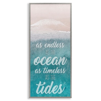 Stupell Industries Timeless As Tides Beach Phrase, 10" x 24"