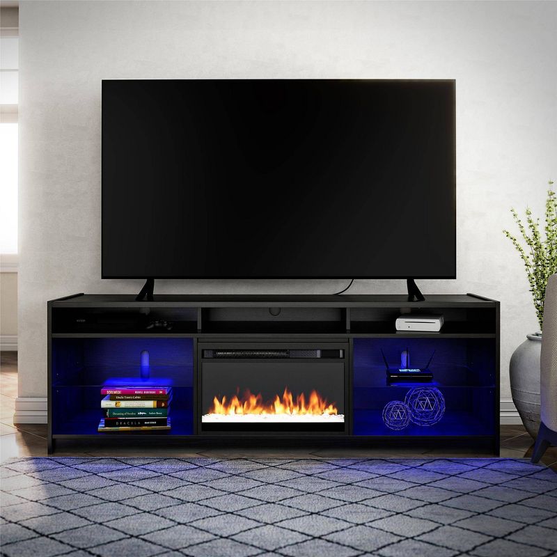 Sonara Fireplace TV Stand for TVs up to 75" - Room & Joy, 3 of 11