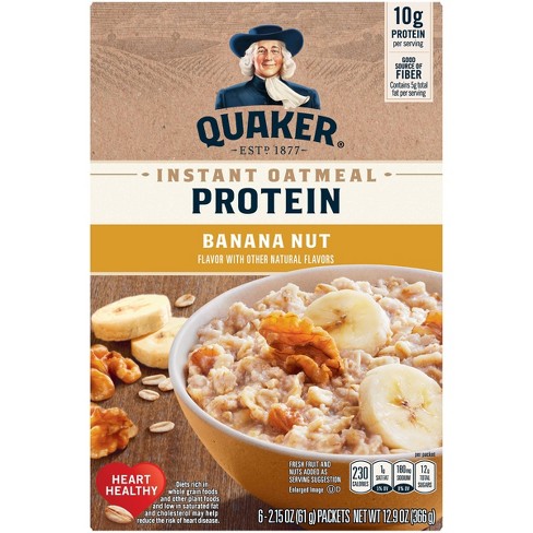 Quaker Instant Oatmeal Protein Banana Nut 6ct Target