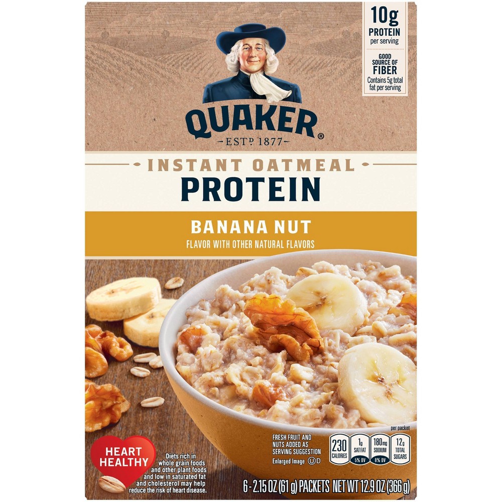 UPC 030000315958 product image for Quaker Instant Oatmeal Protein Banana Nut - 6ct | upcitemdb.com