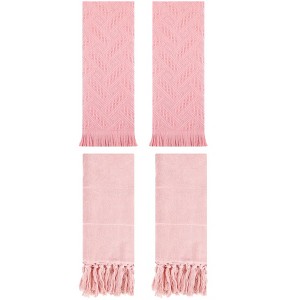 REGALWOVEN 4 Packs Cotton Soft Absorbent Boho Turkish Decorative Hand Towels - 1 of 4