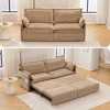 73.6'' Chenille 3-in-1 Sofa Bed with L-Shaped Convertible Design, Side Storage and USB/Type-C Charging - 2 of 4
