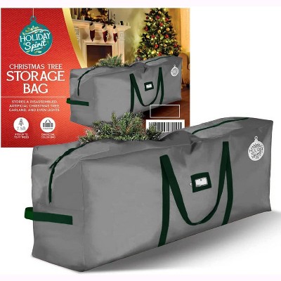Charcoal Heavy-Duty Waterproof Christmas Tree Storage Bag with Reinforced Handles