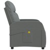 vidaXL Dark Gray Fabric Massage Chair - Manual Reclining Armchair with 6-Point Vibrating Massage, Adjustable Headrest and Footrest - 4 of 4