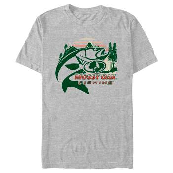 Men's Mossy Oak Red Water Fishing Logo T-shirt - Athletic Heather - 2x  Large : Target