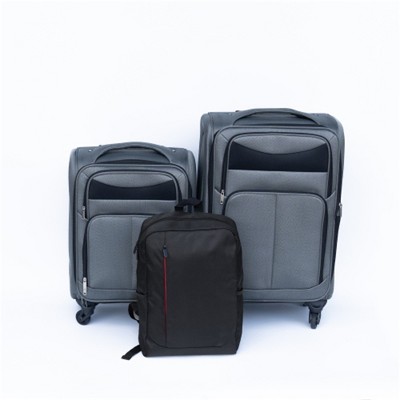 BEAFUP 2-Piece Hard Shell Luggage Set with Spinner Wheels - 20", 24" Lightweight Suitcases for Travel + Oxford Cloth Backpack