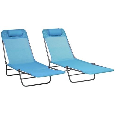 Outdoor folding reclining beach sun patio chaise discount lounge chair pool lawn lounger