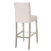 WestinTrends Hayes 29" Linen Fabric Tufted Bar Stool (Set of 3) - 4 of 4