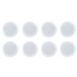 Pyle Home PDIC PRO Max Series 6.5'' 200W Round Flush Mount In Wall/Ceiling Home Speakers Pair with Directable 0.5' Polymer Dome Tweeter, 8 Pack