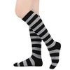 Striped Patterned Knee High Socks from the Sock Panda (Women's Sizes Adult Medium) - Gray and Black - 2 of 3