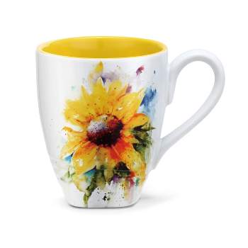 DEMDACO Sunflower Mug 12 Ounce - Yellow