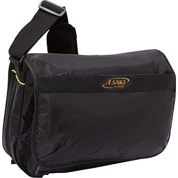 A.Saks Expandable  Messenger Bag, Black