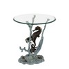 SPI Home Seahorse End Table – 22" Coastal-Inspired Round Metal Accent Table with Sculptural Sea Life Base - 2 of 3